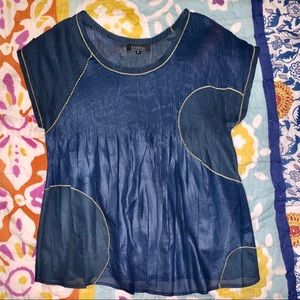 Blue & Green Cotelac Blouse